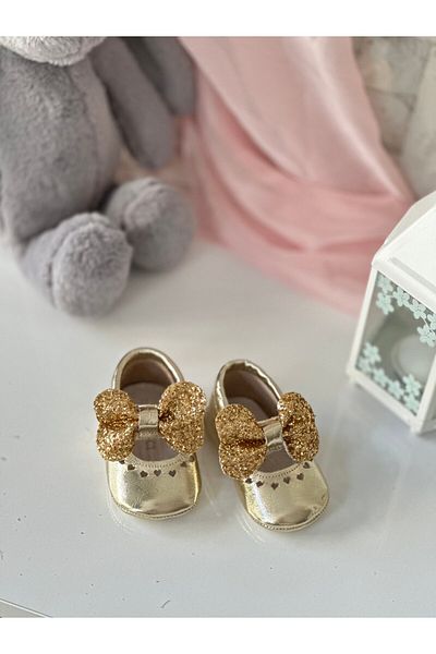 Li Puna Gold Shine Genuine Leather Baby Moccasin