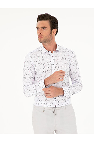 Cacharel Gri Slim Fit Uzun Kollu Gömlek 50233023-VR024
