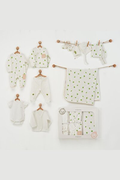 andywawa Kaplumbağa Baskılı 10'lu Erkek Hastane Çıkışı - Ekru