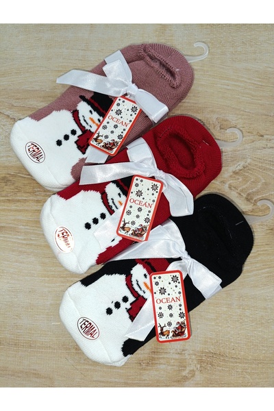 ocean çorap Pantofi termici - Set de 3 perechi cu Om de zăpadă