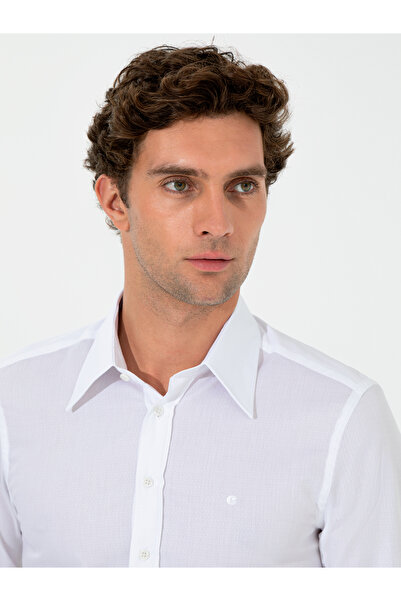 Cacharel Beyaz Slim Fit Uzun Kollu Gömlek 50255629-VR013
