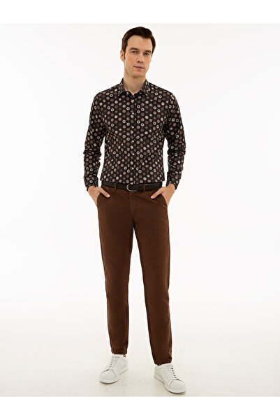 Cacharel Haki Slim Fit Uzun Kollu Gömlek 50227349-VR027