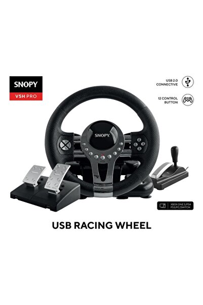 Snopy V5h Pro Xbox One S/ps4/ps3/pc/swıtch Metalik Pro Oyuncu Direksiyonu