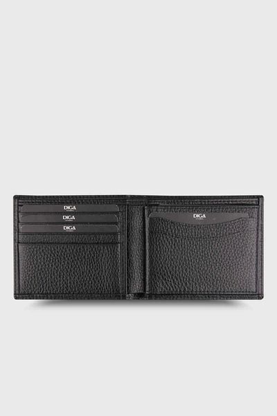 DİGA 03 Model Classic Python Real Leather Black Wallet