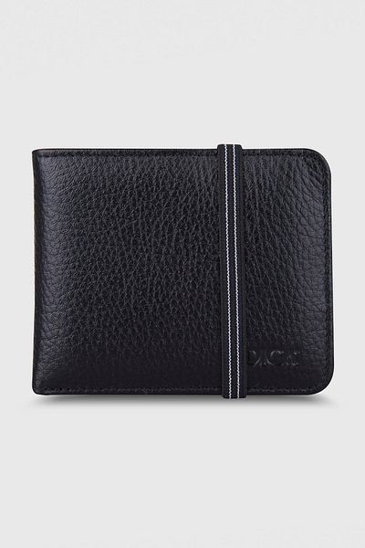 DİGA 794 Model Real Leather Elastic Black Wallet