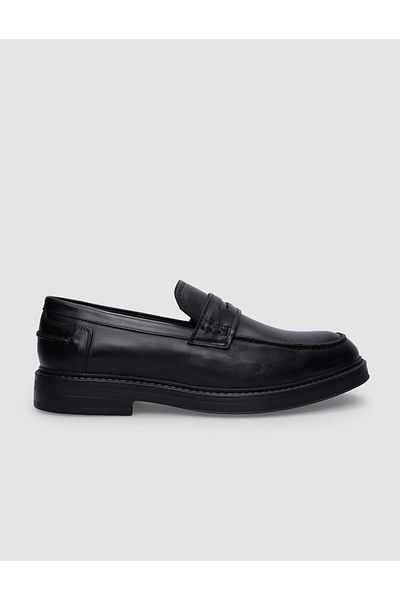 Cabani 100% Genuine Leather Black Men's Casual Shoes