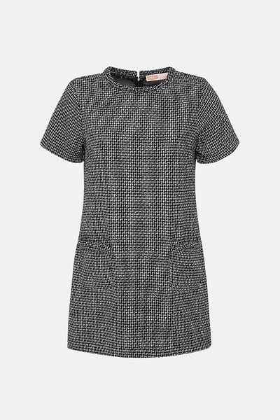 Hiccup Μίνι φόρεμα Tweed με κοντό μανίκι