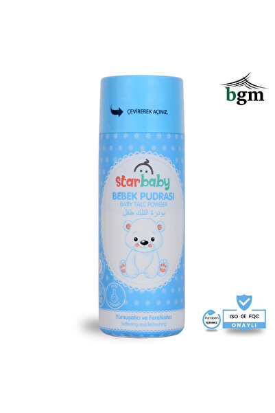 bgm Bebek Pudrası 100gr Serpme Mavi Nem Önleyici Yumuşatıcı ve Ferahlatıcı Pudra