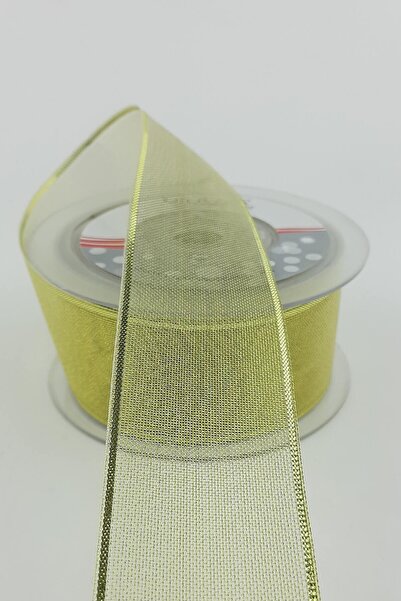 Limelia Panglică din șifon cu sclipici de culoare aurie 25 m