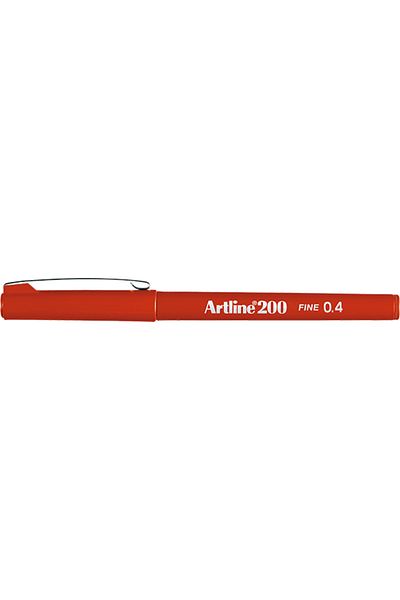 artline قلم تحديد رفيع بقطر 0.4 مم باللون الأحمر الداكن