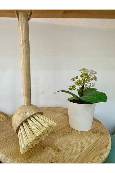 ANJEAHOME Nuuk Bamboo Handle Decorative Brush - Vegetable Cleaner