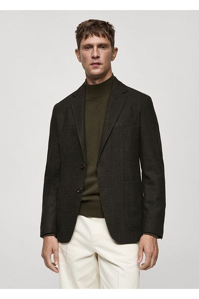 MANGO Man Σακάκι blazer από 100% βαμβάκι