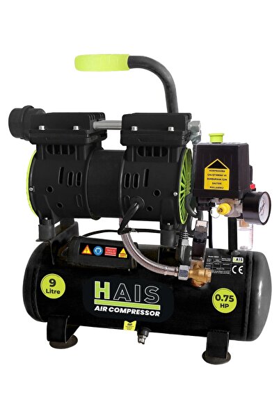 Genel Markalar 9 Litre Sessiz Yağsız Hava Kompresörü 0,75 HP