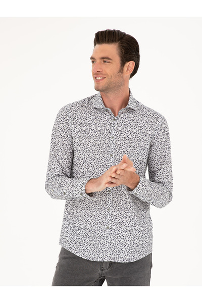 Cacharel Haki Slim Fit Uzun Kollu Gömlek 50227030-VR027