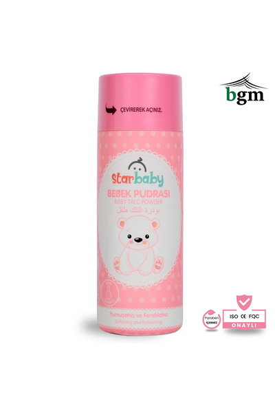 bgm Bebek Pudrası 100gr Serpme Pembe Nem Önleyici Yumuşatıcı ve Ferahlatıcı P...