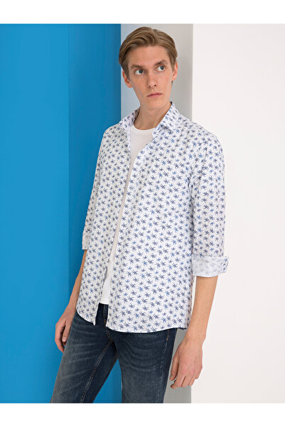 Cacharel Lacivert Slim Fit Uzun Kollu Gömlek 50233196-VR033