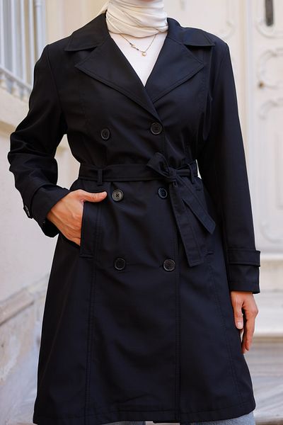 Pamuk Butik Γυναικεία καμπαρντίνα με επένδυση με ζώνη