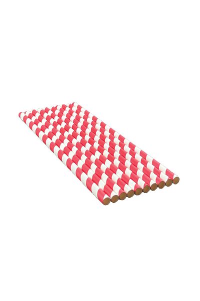 Home Red and White Paper Straws - 4000 Pieces