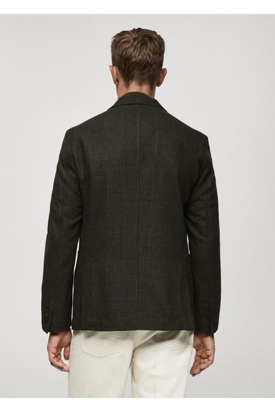 MANGO Man %100 pamuklu dar kesim blazer ceket