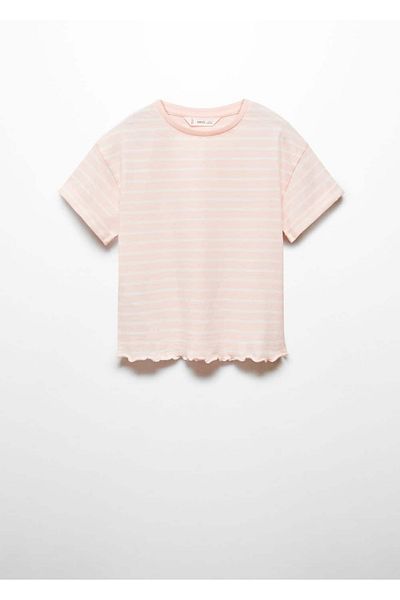 MANGO Kids Gestreiftes T-Shirt aus Baumwolle