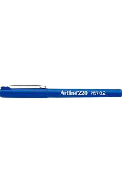artline 220 Super Fine 0.2mm Keçe Uçlu Kalem Mavi