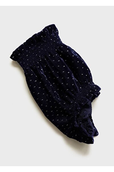 MANGO Baby Puantiyeli Kadife Şort