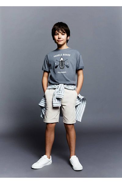 MANGO Kids Pantaloni scurți albaștri pentru copii