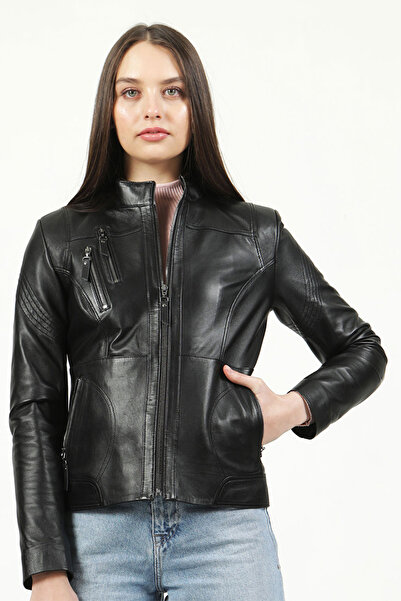 Dericlub Yb2085 Genuine Leather Women's Coat