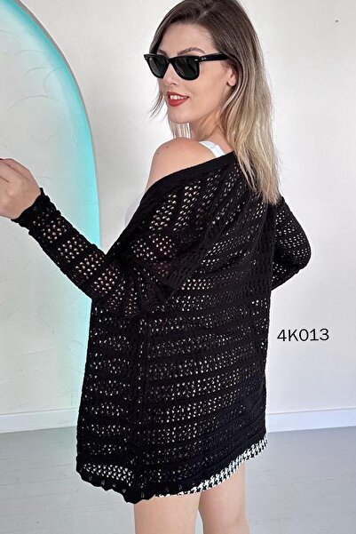 İnce Topuk سترة صوفية مخرمة موديل 4k013