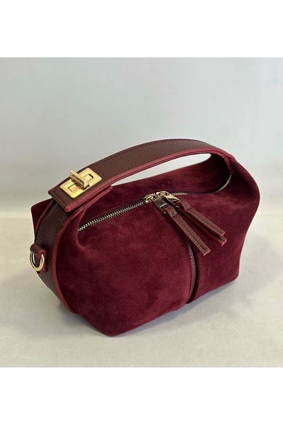 My Easy Shop Geantă de umăr pentru femei din piele de căprioară de dimensiuni mici de sezon nou
