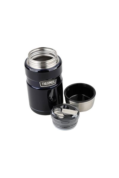 Thermos Sk 3020 Steel Food Thermos 710ml. Midnight Blue (Spoon Included)