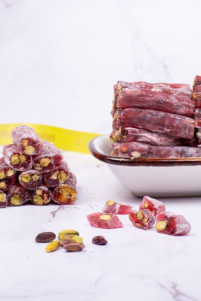 Kurtuluş Kuruyemiş Pistachio Pomegranate Wicked Turkish Delight 500Gr / Half kg (with All Antep Pistic)
