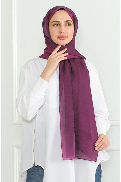 sefamerve 81059-01 Μοντέλο Dark Fuchsia Roe Gradient Twinkle Shawl