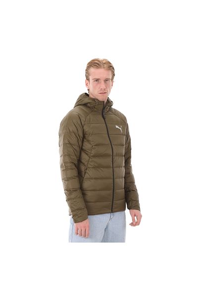 Puma 849355-62 Jachetă de puf pentru bărbați Packlite cu glugă - maro