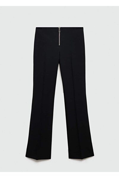 MANGO Woman Fermuarlı flare pantolon