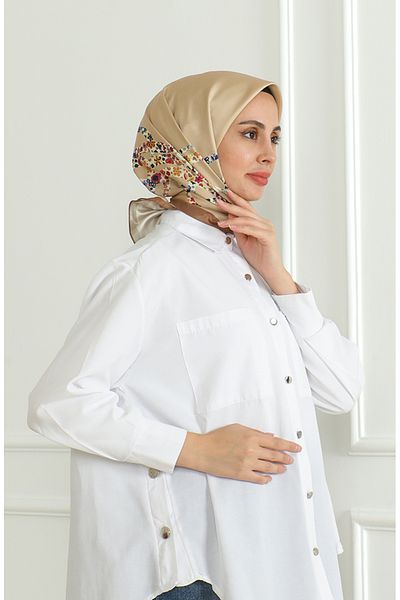 sefamerve Μπεζ καφέ Karaca Rayon Κασκόλ - 81051-15
