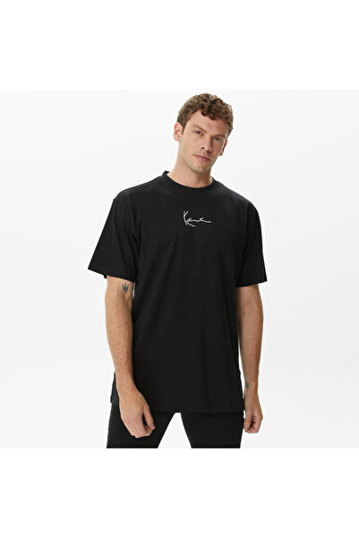 KARL KANI Herren KKMQ12001 KÜÇÜK İMZALI TİŞÖRT SİYAH