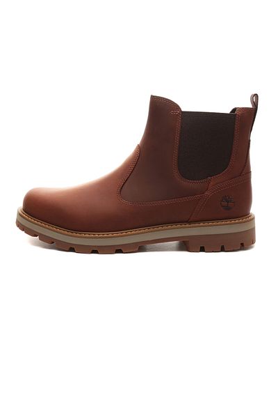 Timberland Britton Road Mid Chelsea Boot - Red Brown Leather Men's Boots