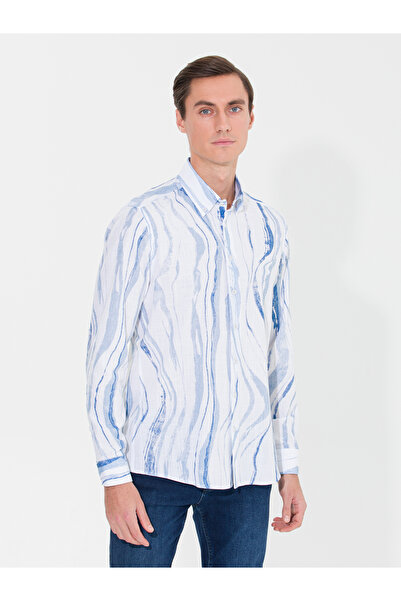 Cacharel Açık Mavi Slim Fit Uzun Kollu Gömlek 50265587-VR003