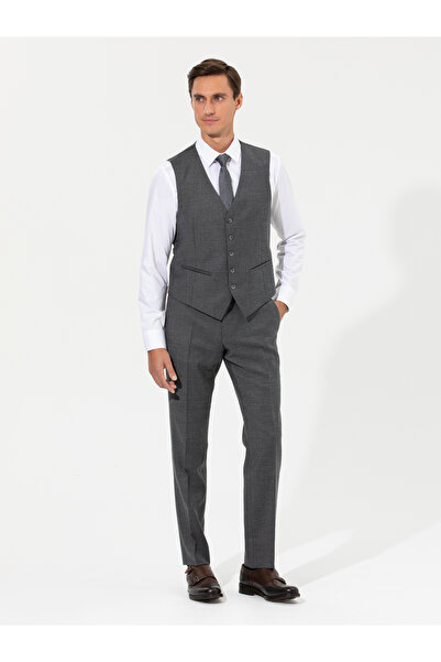 Cacharel Gri Slim Fit Yelek 50257927-VR024