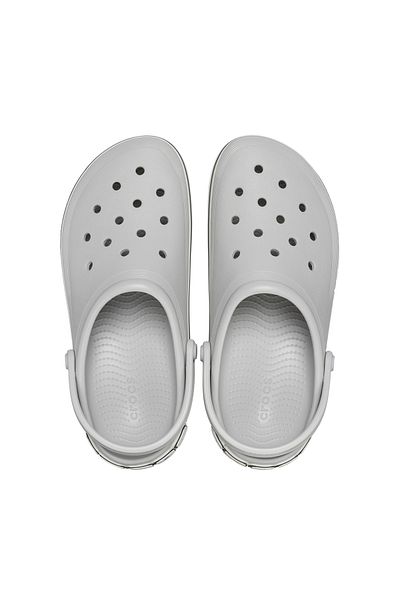 Crocs 209651 شبشب كلوج بشعار رمادي بطول 1 قدم