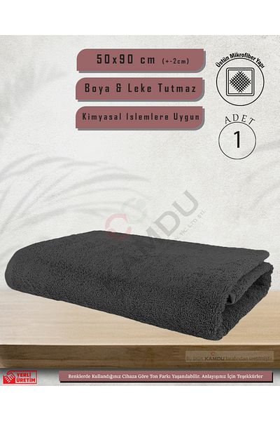 MiaGrace 1 Piece 50X90Cm Grey Microfiber Hair Towel, Sports and Barber Towel, Shower Towel
