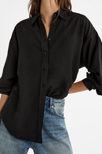 Stradivarius Linen blend shirt