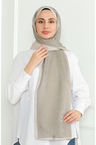 sefamerve Χακί μπεζ σάλι ντεγκραντέ Karaca - 81059-09