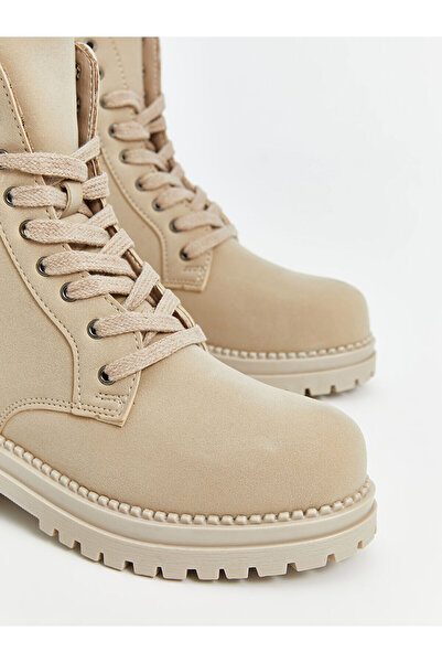 LC Waikiki Lcwk Bağcıklı Deri Görünümlü Kadın Bot