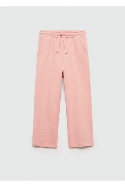 MANGO Kids Straight Cut Cotton Trousers