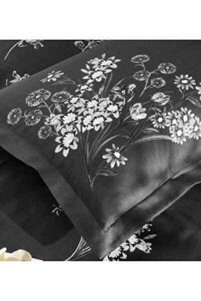 Taç taç roxane çift kişilik nevresim takımı siyah