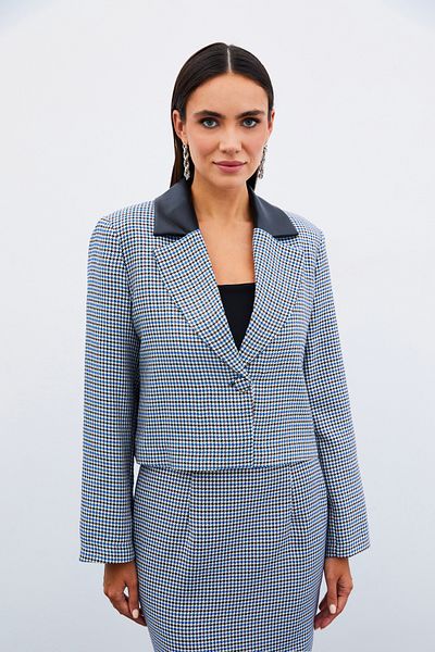 Sateen Jachetă Crop Crowbar - ALBASTRU