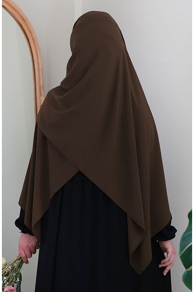 suhneva Medina Silk Shawl Dark Brown (Big Size)
