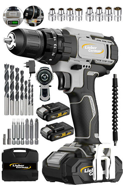 Lieber German Teknoloji Darbeli LX-999 Titan Şanjuman 2x Akülü Şarjlı Akülü V...